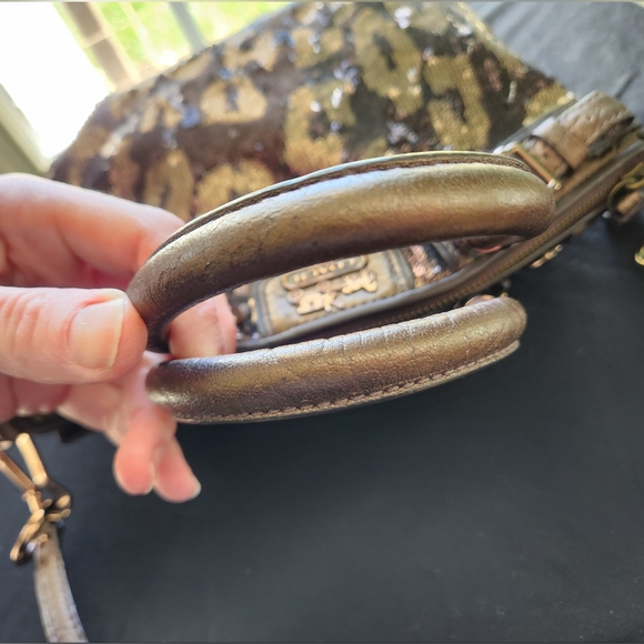 Coach Madison Sophia Ocelot Sequin Satchel Crossbody Mini (18638) RARE! - Picture 5 of 16